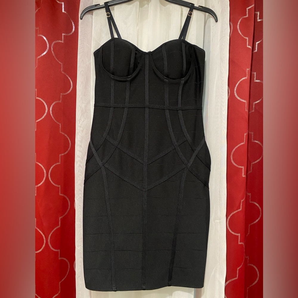 Haute Monde Black Strapless Dress